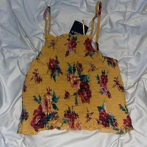 Forever 21 floral crop top, size small